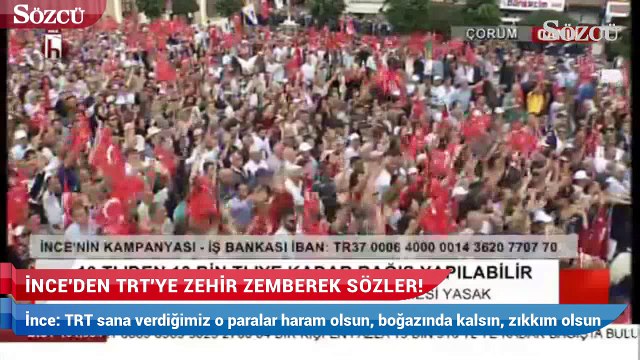 Muharrem İnce'den TRT'ye zehir zemberek sözler!
