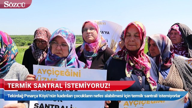 Tekirdağ'da termik santral istemiyoruz