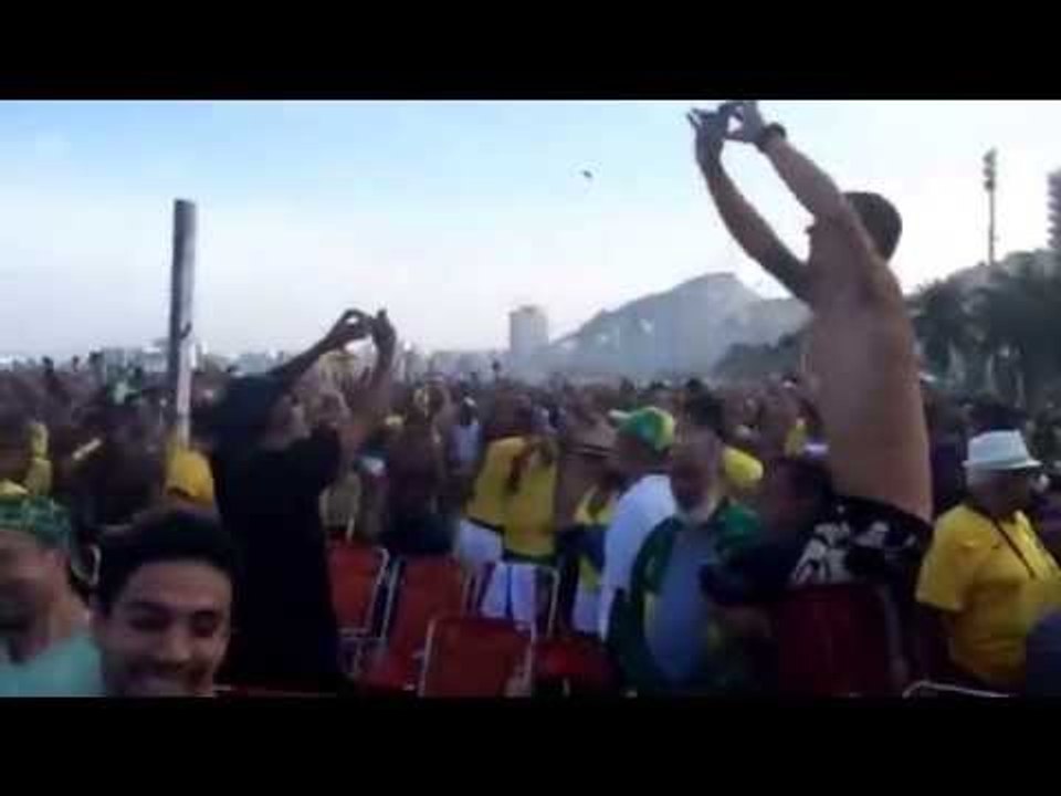Brazil Fans Celebrate on Copacabana | Brazil 1-1 Chile (3-2 pens) | World Cup Brazil 2014