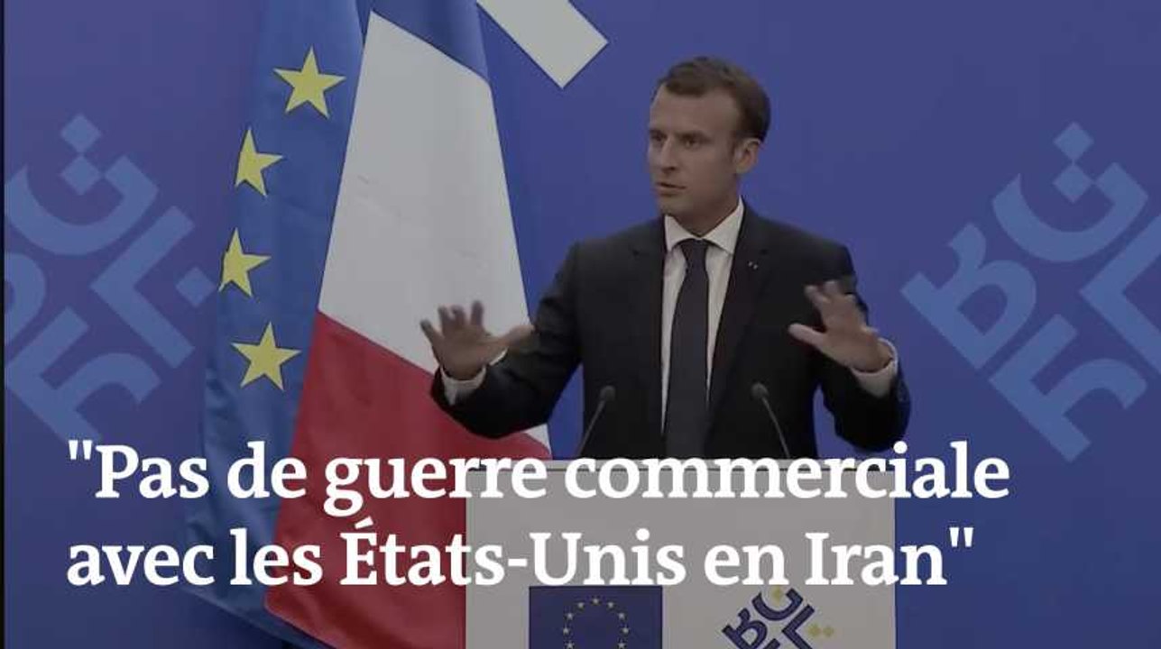 "Pas de guerre commerciale avec les États-Unis en Iran", prévient Emmanuel Macron
