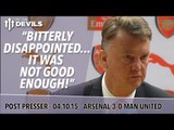Arsenal 3 - 0 Manchester United | Louis Van Gaal Post Match Press Conference