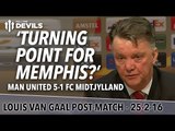 Louis van Gaal Presser | Manchester United 5-1 FC Midtjylland | Europa League