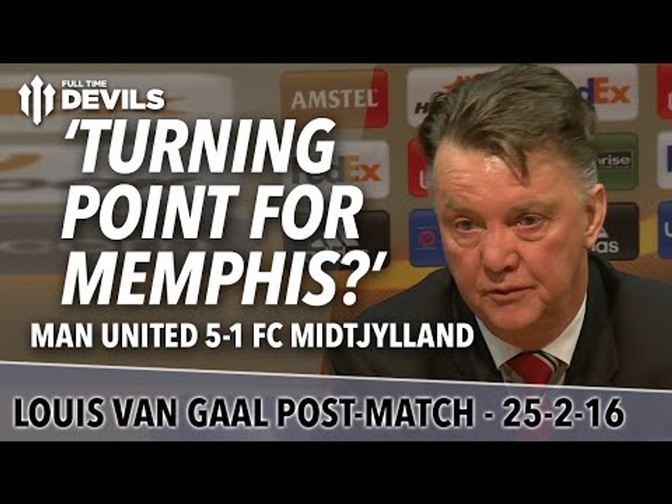 Louis van Gaal Presser | Manchester United 5-1 FC Midtjylland | Europa League