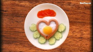 how to make Heart shaped fried egg - Eggs