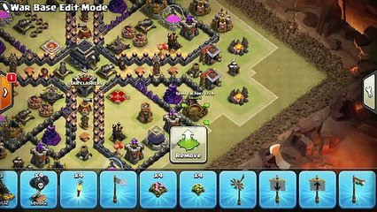 TH 9 (TOWN HALL 9) ANTI 2 STARS WAR BASE || BOMB TOWER || CLASH OF CLANS