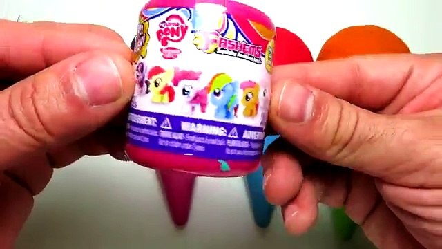 Play Doh Ice Cream Cups Surpise Eggs Minnie Mouse Fashems My Little Pony LPS Helados de plastilina