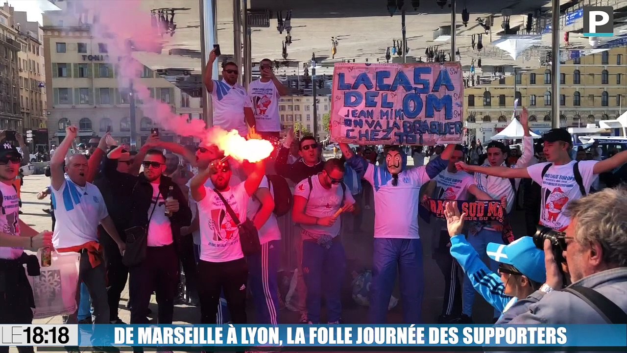 OM - Atlético : de Marseille et à Lyon, retour en vidéo sur la folle journée des supporters olympiens