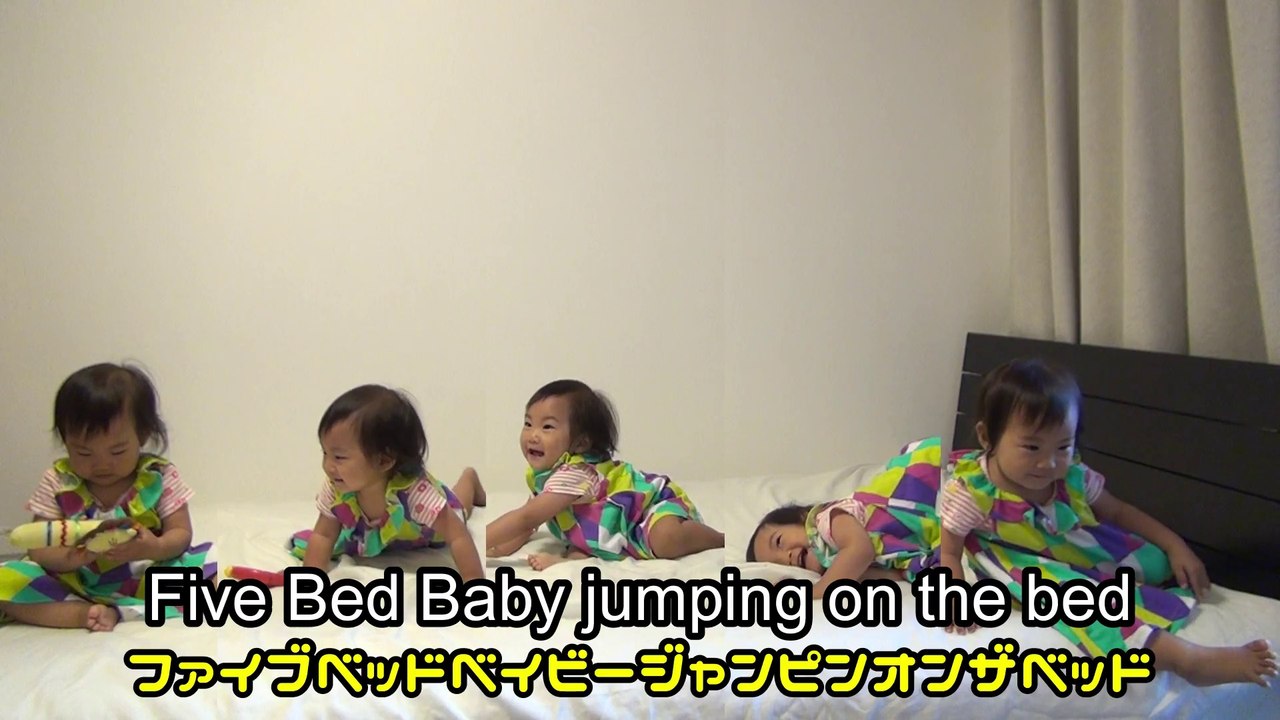 Five Little Babies Jumping on the Bed - Nursery Popular Rhymes - English song for kids - Green dress