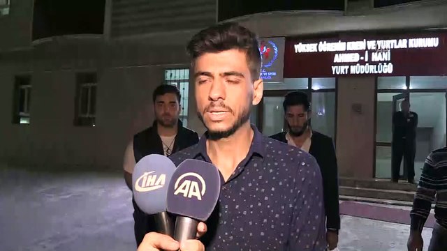 KYK yurtlarında kalan öğrenciler İsrail'i protesto etti - AĞRI