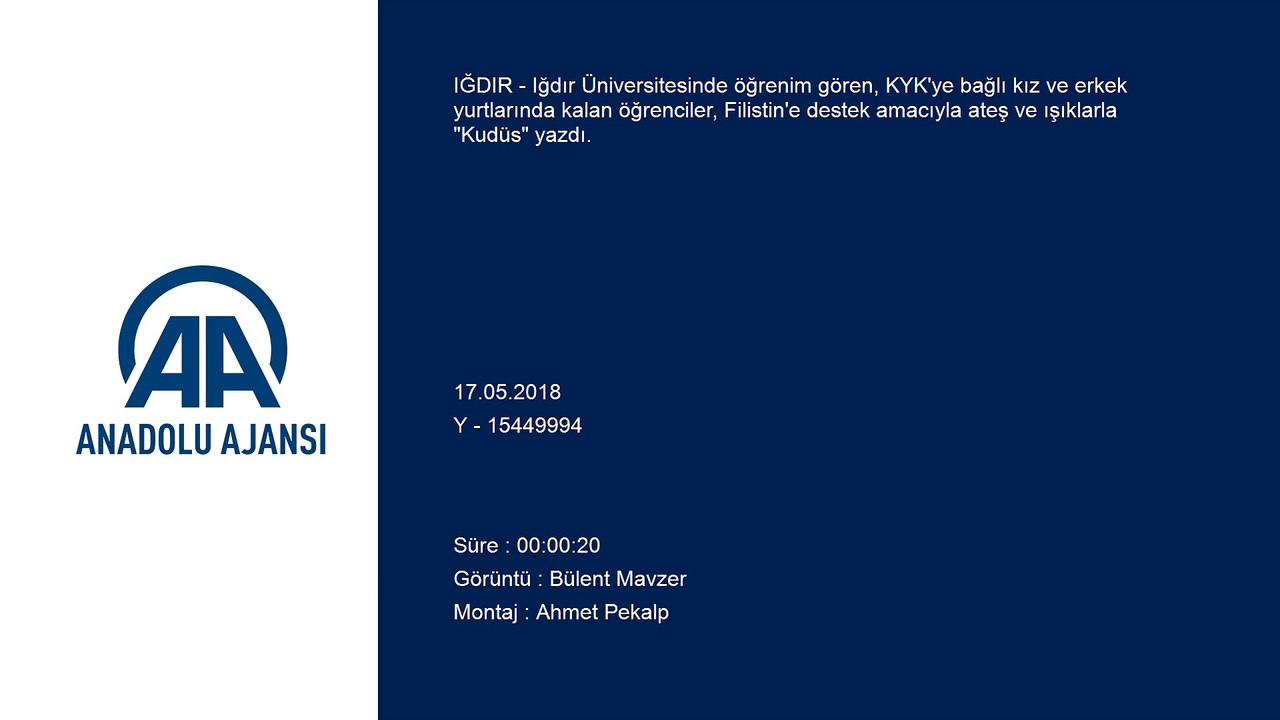 Doğu Anadolu'da KYK yurtlarında İsrail protestosu - IĞDIR