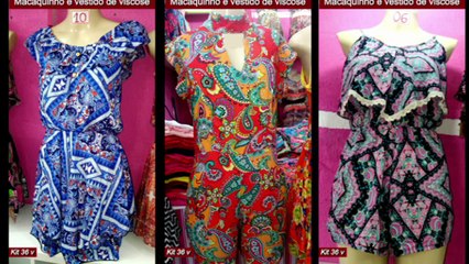 Vestido e Macaquinhos de Viscose Lindas peças preços para atacado   vendoatacadocom