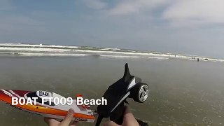 RC BOAT FT009 - on the Beach - running video