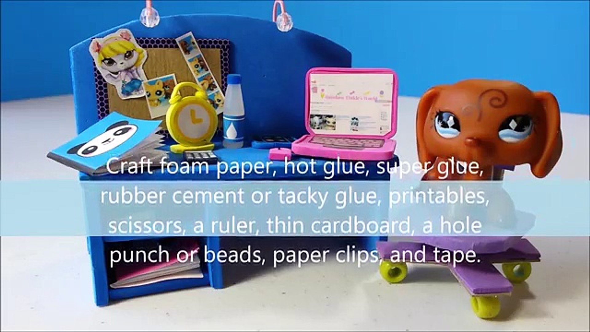 DIY LPS Doll Computer Desk PLUS Accessories (Alarm Clock, Notebooks,  Calculators) – Видео Dailymotion