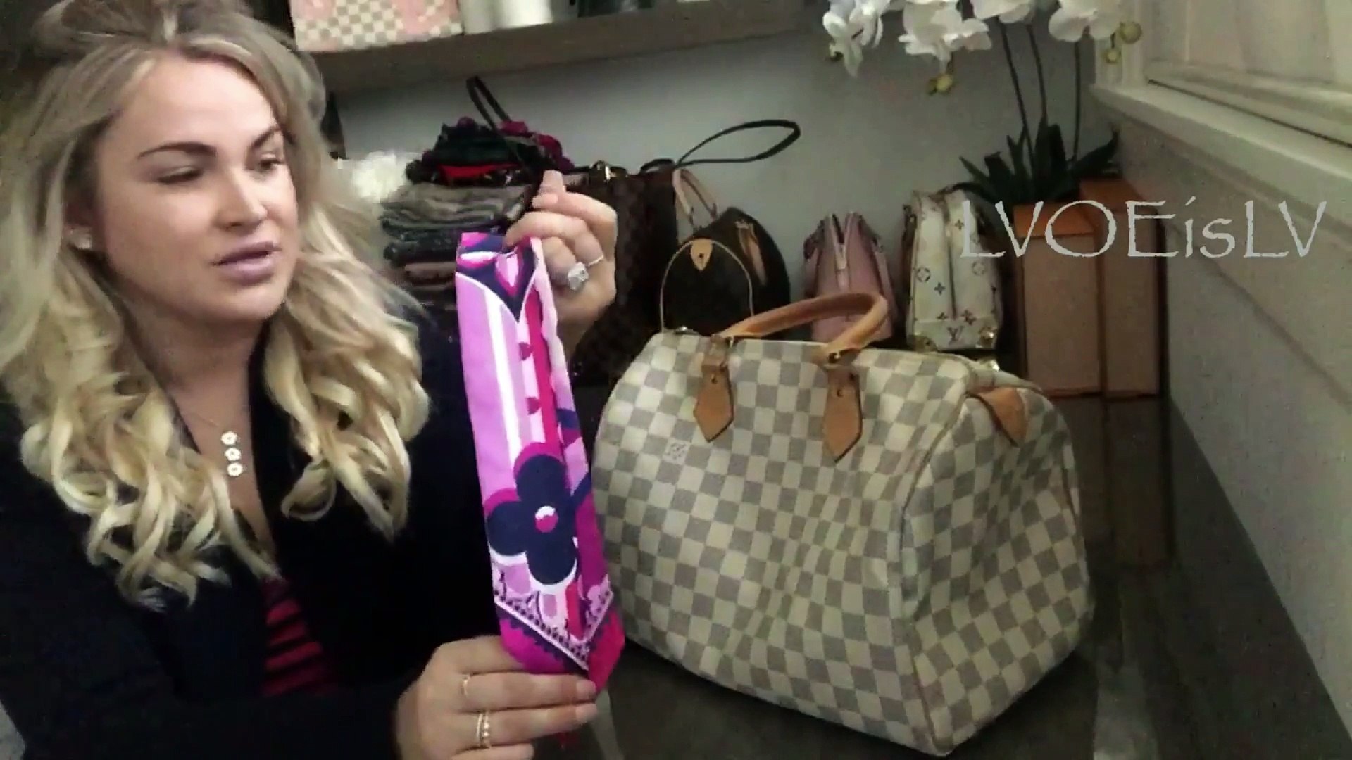 How to tie bow on a Louis Vuitton Speed Bag - The Dahlia look 