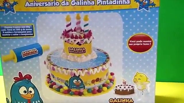 Bolo de Aniversário da GALINHA PINTADINHA de massinha PlaySet Sunny Brinquedos unboxing Pig Boss Toy