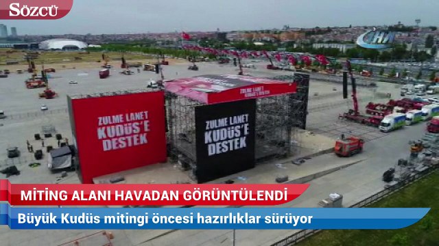 Cumhurbaşkanı Erdoğan'ın da katılacağı miting öncesi hazırlıklar sürüyor