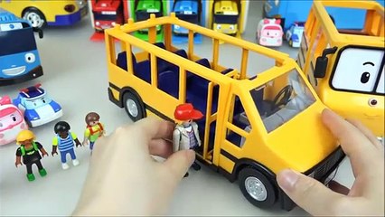 Wheels On The Bus Nursery Rhymes playing BUS Tayo toys