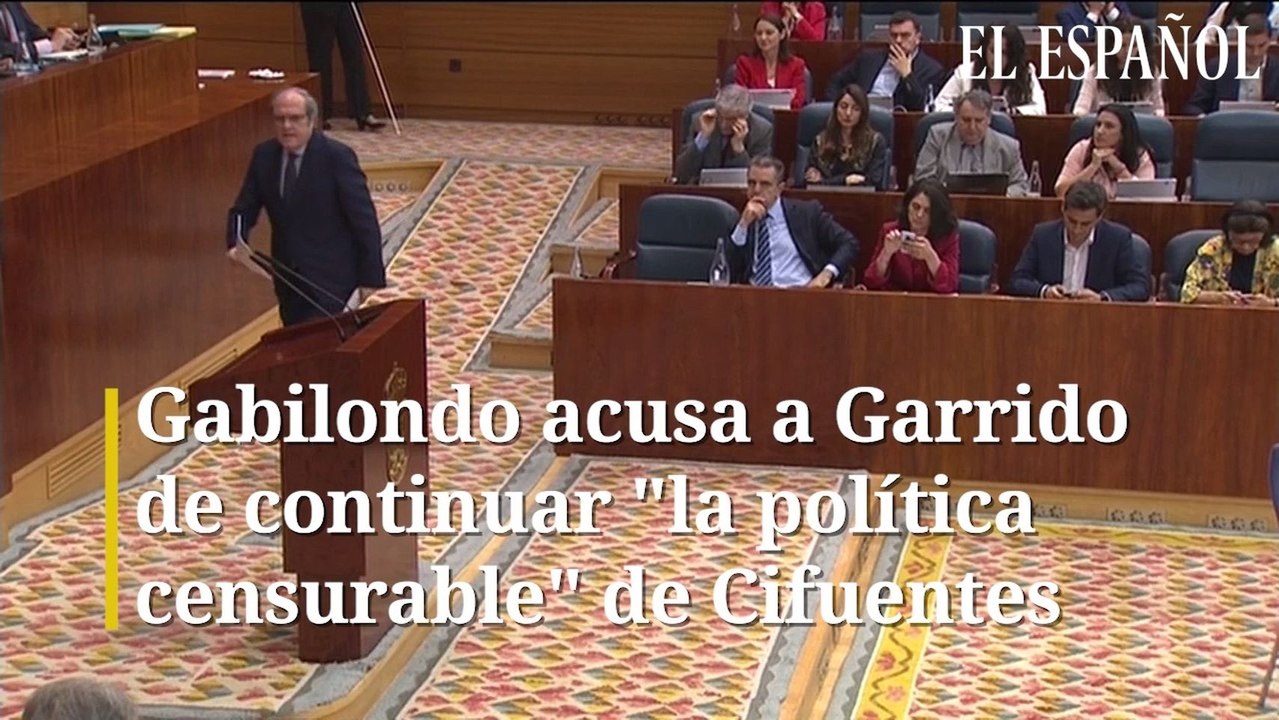 Gabilondo acusa a Garrido