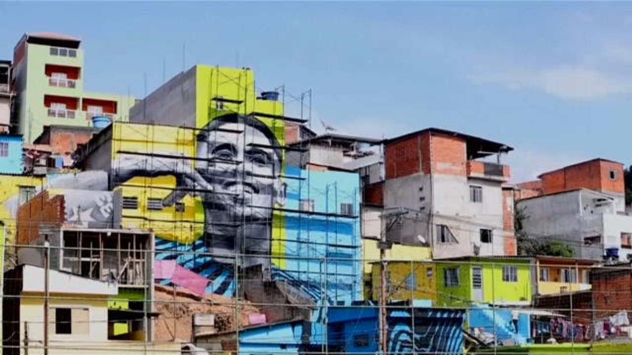 Gabriel Jesus enshrined in Sao Paulo favela mural