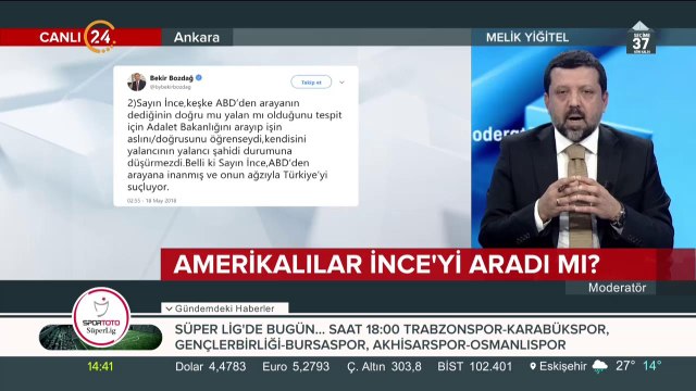 Amerikalılar Muharrem İnce'yi aradı mı?