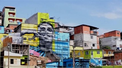 Gabriel Jesus enshrined in Sao Paulo favela mural