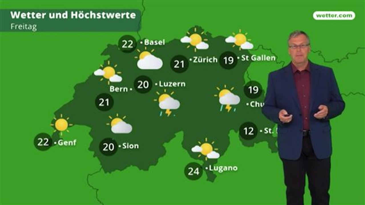Das Wetter in Schweiz am 18. Mai 2018