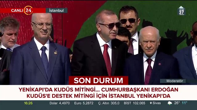 Cumhurbaşkanı Erdoğan Yenikapı miting alanına geldi