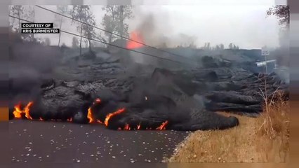 Hawaii's Kilauea volcano sends lava onto the streets