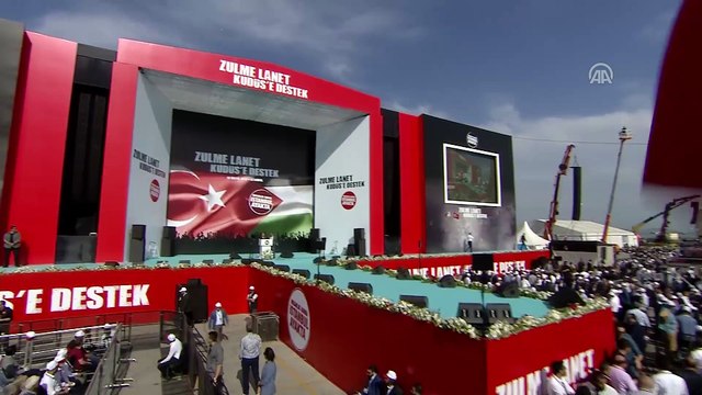 'Zulme Lanet Kudüs'e Destek' mitingi - BBP Genel Başkanı Destici (1) - İSTANBUL