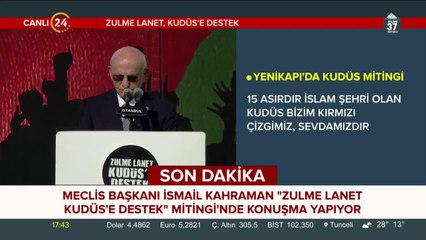 İsmail Kahraman konuşma yapıyor