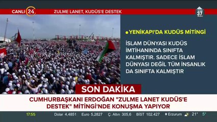 Cumhurbaşkanı Erdoğan, Yenikapı mitinginde konuşma yapıyor