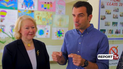 Veliaj dhe ambasadorja greke në Tiranë përuruan laboratorin e ri të informatikës në  “Vasil Shanto”