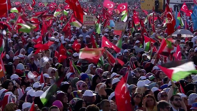 'Zulme Lanet Kudüs'e Destek' mitingi - Cumhurbaşkanı Erdoğan (7) - İSTANBUL