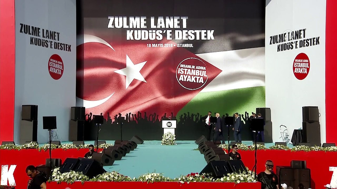'Zulme Lanet Kudüs'e Destek' mitingi - TBMM Başkanı Kahraman (1) - İSTANBUL