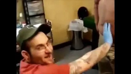 Poking and Tickling a Fat Man's Belly Button