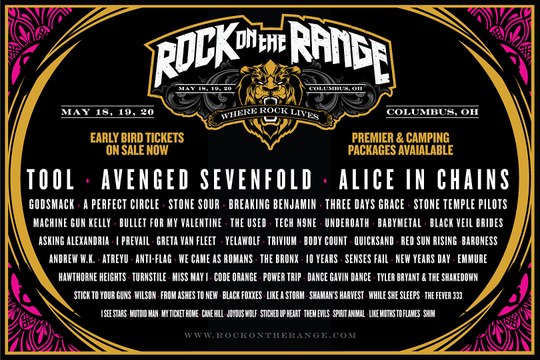 Watch! Rock on the Range 2018 FULL SHOW HD at Mapfre Stadium / Crew Stadium, Columbus, OH, US 18 May 2018 – 20 May 2018