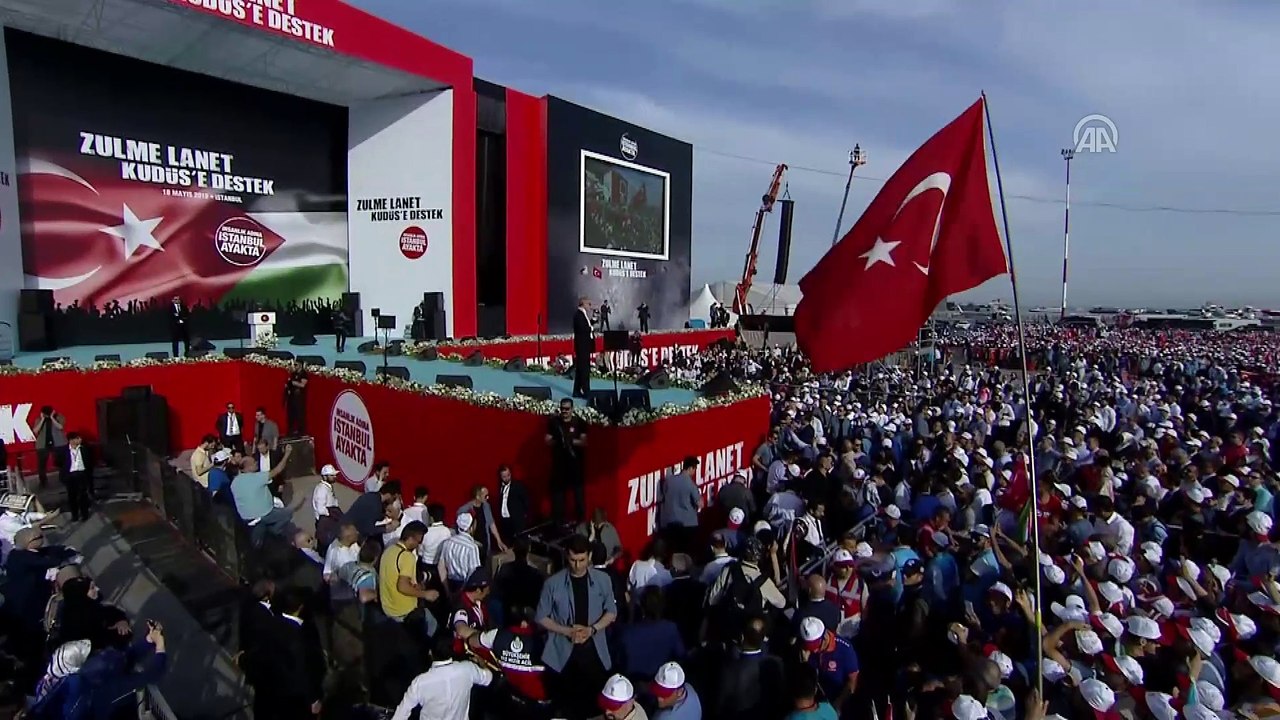 'Zulme Lanet Kudüs'e Destek' mitingi - Cumhurbaşkanı Erdoğan (4) - İSTANBUL