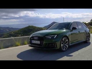 Audi RS 4 in Sonoma Green Driving Video