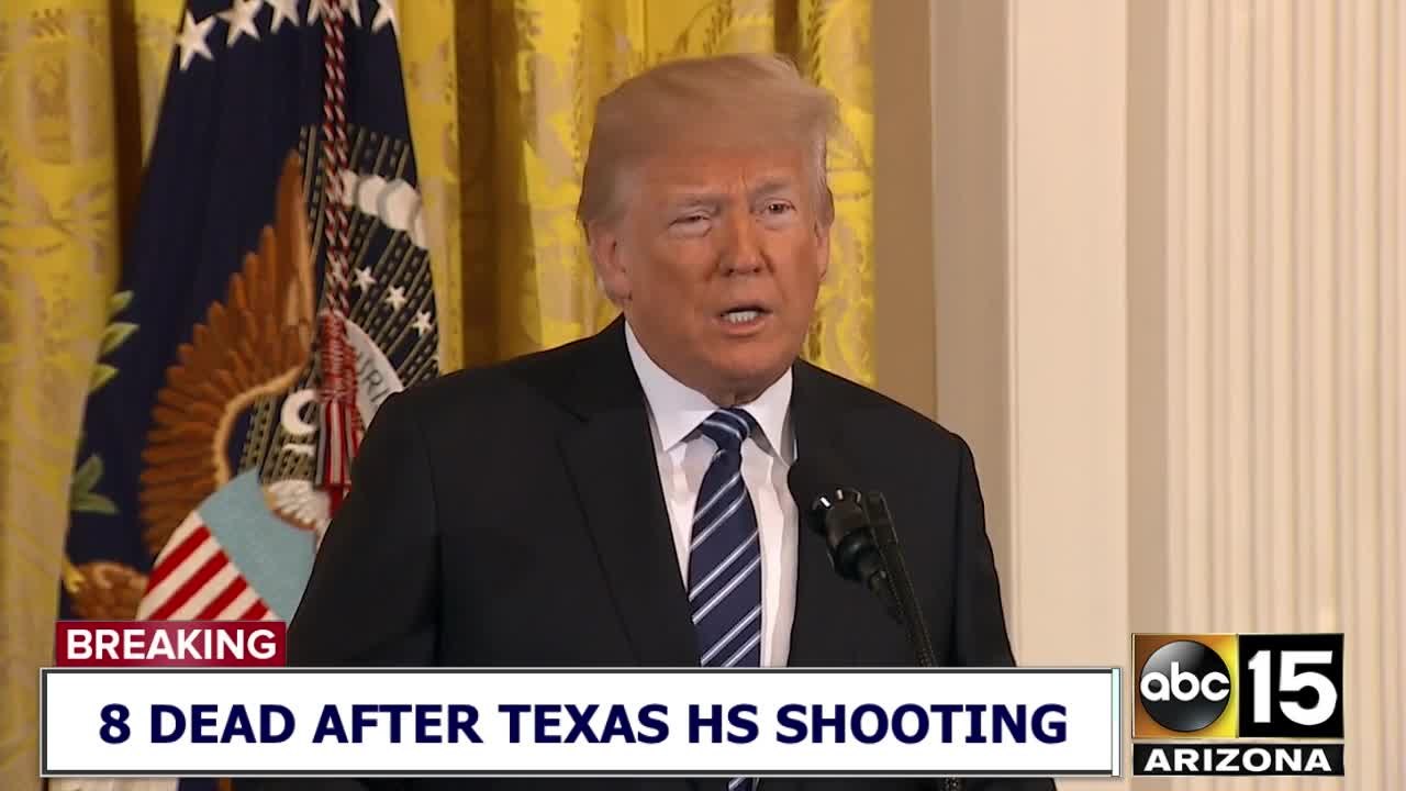 President Trump speaks out after Texas HS shooting