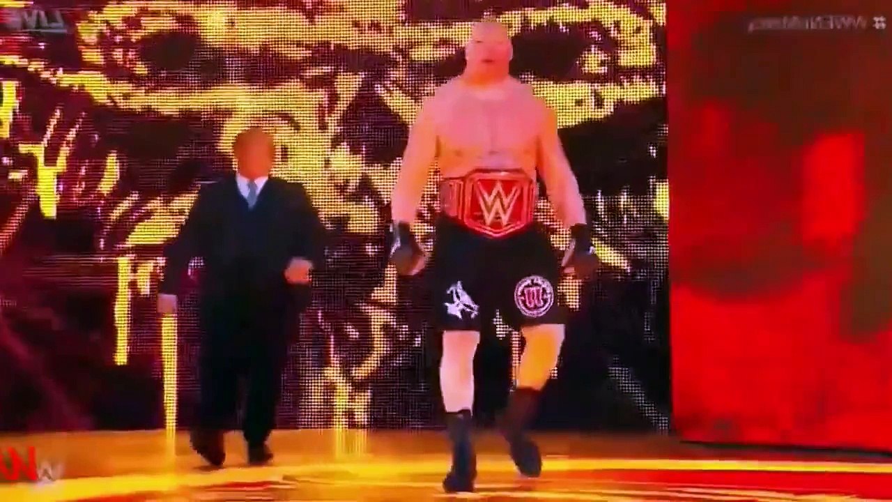WWE 14th May 2018 Triple Threat match Brock Lesnor v Braun Stowman V Kane  Highlights HD
