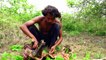 Primitive Technology - Find Goat in Forest - Grilled Goat eating delicious