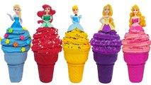 Play Doh Sparkle Disney Princess Dresses Ice Cream Ariel Elsa Glitter Shoes High Heels Kids Toys