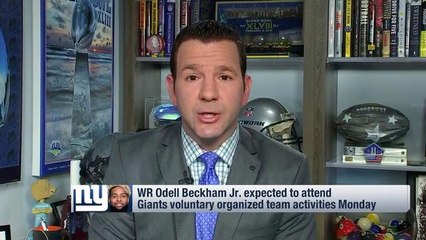 How significant is OBJ's attendance at Giants' voluntary OTAs?