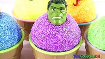 Superhero Foam Clay Ice Cream Surprise Eggs Learning Colors Kids Finger Family Nursey Rhymes Song