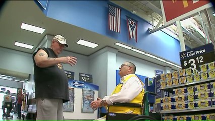 Walmart Greeter Sings Patriotic Songs for Veterans in the Store