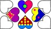 Boyama Öğreniyorum | Renkli Kalp Boyama Sayfası ( Oyun Hamuru Evi )
