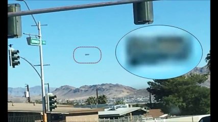 Very strange UFO spotted floating in the sky over Las Vegas, Nevada