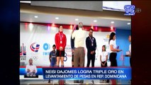 Ecuatoriana Neisi Dajomes logra triple medalla de oro en levantamiento de pesas