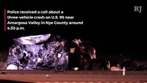 Fiery crash kills 5 northwest of Las Vegas