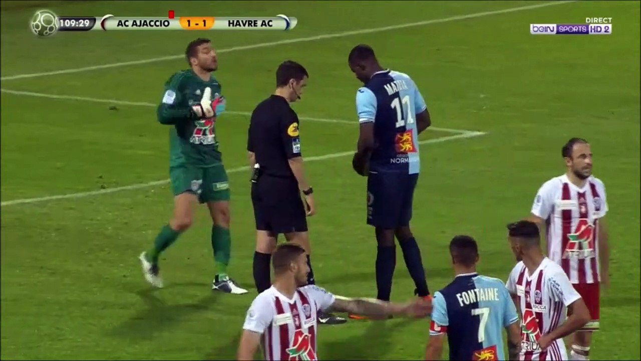Bagarre générale lors d'Ajaccio 2-2 Le Havre (20/05/2018)